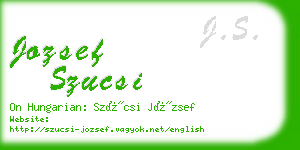 jozsef szucsi business card